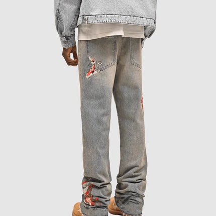 Men's Straight-Leg Denim Pants, European And American Street Style — view 3