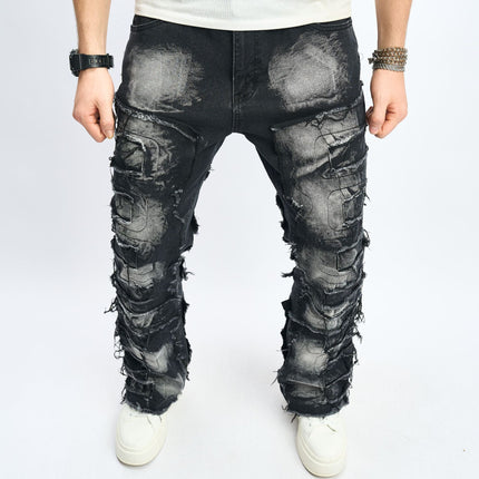 Men's New Fashionable Slim-Fit Swing Pants Trousers Men's Hip-Hop High Street Men's Jeans — view 4