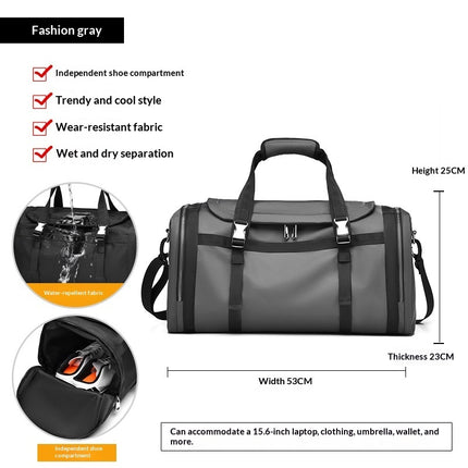 Outdoor Leisure Luggage With A Separate Shoe Compartment Multi-functional Travel Bag — view 5