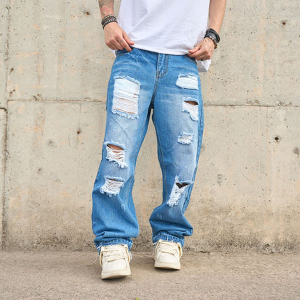 Loose-fit Stylish Versatile Casual Mens Jeans — view 5