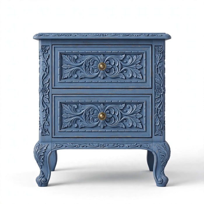 Carved Bedside Table