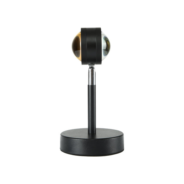 USB Dual-head Sunset Rainbow Projection Lamp Bedroom — Black