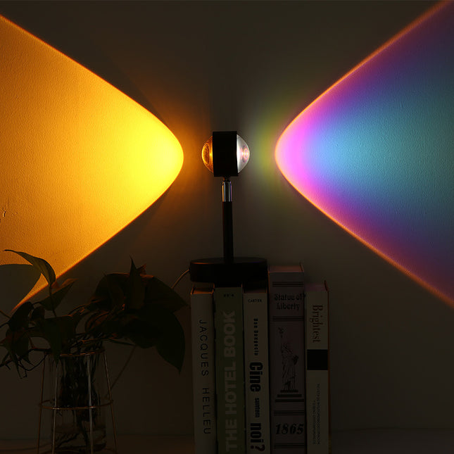 USB Dual-head Sunset Rainbow Projection Lamp Bedroom — view 2