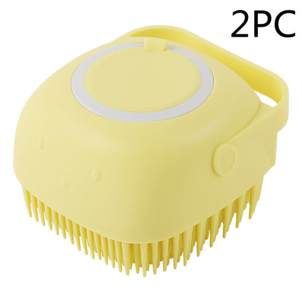 Silicone Dog Bath Massage Gloves Brush Pet Cat Bathroom Cleaning Tool Comb Brush For Dog Can Pour Shampoo Dog Grooming Supplies — view 32