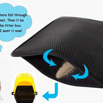 Waterproof Pet Cat Litter Mat EVA Double Layer Cat Litter Trapping Pet Litter Cat Mat Clean Pad Products For Cats Accessories — view 7