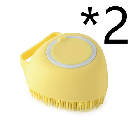 Silicone Dog Bath Massage Gloves Brush Pet Cat Bathroom Cleaning Tool Comb Brush For Dog Can Pour Shampoo Dog Grooming Supplies — view 31