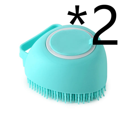 Silicone Dog Bath Massage Gloves Brush Pet Cat Bathroom Cleaning Tool Comb Brush For Dog Can Pour Shampoo Dog Grooming Supplies — view 14