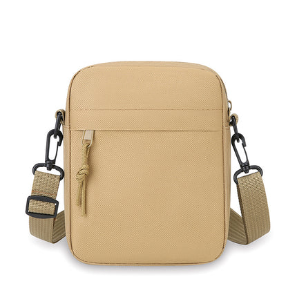 Simple Men's Single-shoulder Mini Casual bag — Khaki