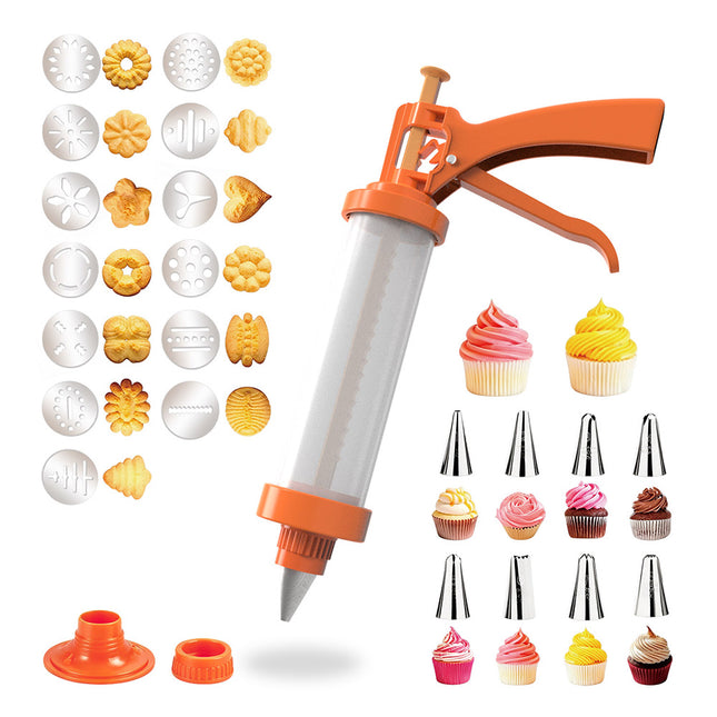 Cookie Press Set For Manual,13 Stainless Steel Discs And 8 Icing Tips — Cookie Press Set