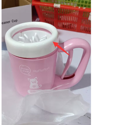 Pet Cat Dog Foot Clean Cup Washing Brush Paw Washer — Pink