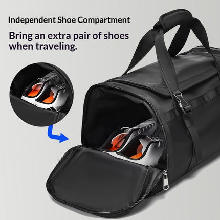 Outdoor Leisure Luggage With A Separate Shoe Compartment Multi-functional Travel Bag — view 7