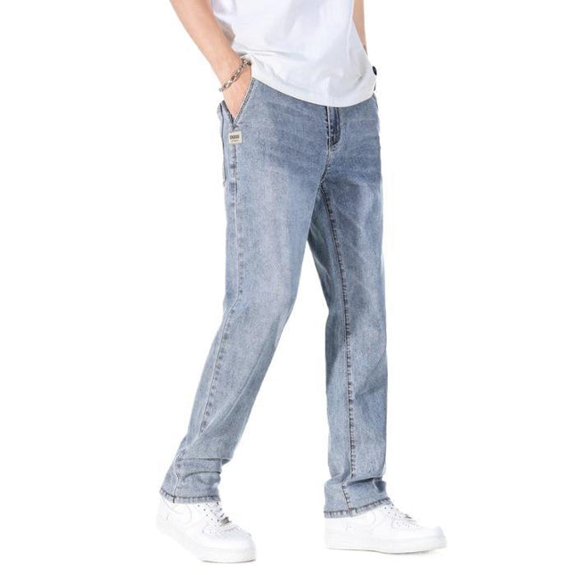 Thin Loose Light Business Straight Jeans — view 2