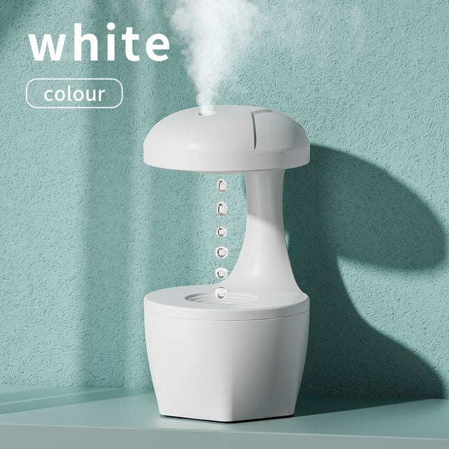 New Arrival Portable 800ml H2o Anti Gravity Usb Air Water Droplet Cool Mist Smooth Sailing Aromatherapy Humidifier — White