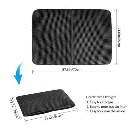 Waterproof Pet Cat Litter Mat EVA Double Layer Cat Litter Trapping Pet Litter Cat Mat Clean Pad Products For Cats Accessories — view 9