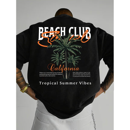 Vintage Coconut Tree Pattern T-shirt — view 4