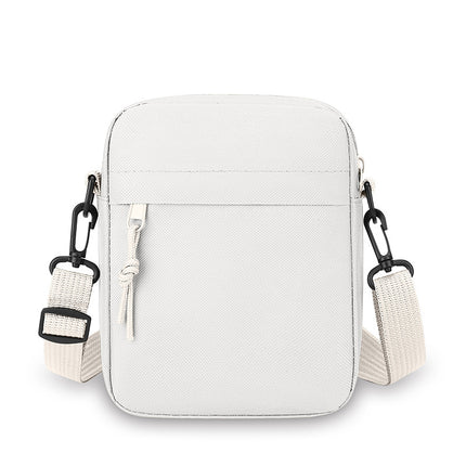 Simple Men's Single-shoulder Mini Casual bag — White