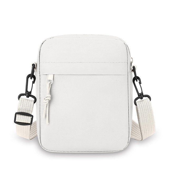 Simple Men's Single-shoulder Mini Casual bag — White