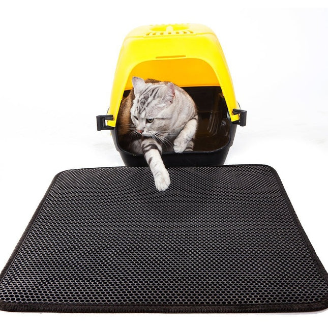Waterproof Pet Cat Litter Mat EVA Double Layer Cat Litter Trapping Pet Litter Cat Mat Clean Pad Products For Cats Accessories — view 2