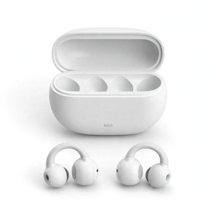 M55 Sports Bone Conduction Earbuds — M55 White / Clip Ear