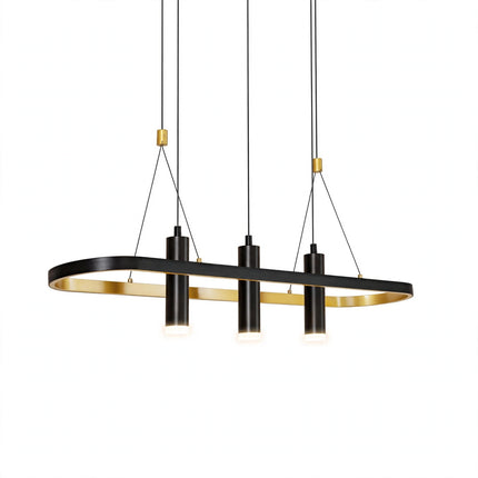 Light Black Gold Dimmable LED Pendant Light No Bulb - White Background