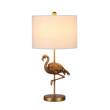 Matte Gold Flamingo Resin Table Lamp — view 1