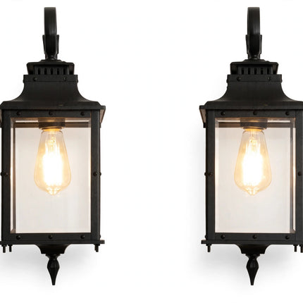 Large Outdoor Glass Wall Light Supports - White Background