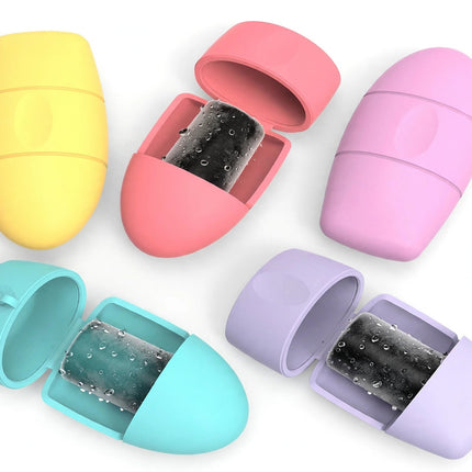 Silicone Ice Face Roller Contour Shrink Pores Remove Dark Circles Massage Skin Beauty Facial Roller For Eyes Neck Skin Care Tool - White Background