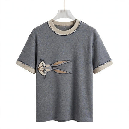Men's Round-neck Short-sleeve T-shirt With Cartoon Print