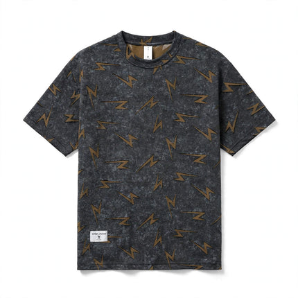 Short Sleeve Round Neck Loose Top Men - White Background