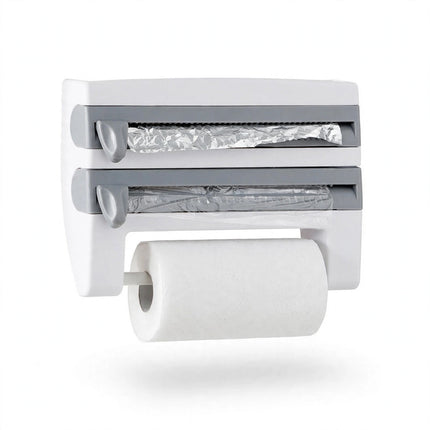 4-In-1 Kitchen Roll Holder Dispenser Kitchen Foil Film Wrap Tissue Paper 4 IN 1 Kitchen Roll Holder Dispenser — view 1