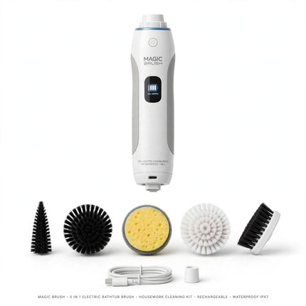 Electric Cleaning Brush Magic Brush Electric Bathtub Brush Housework 5 In 1 Cleaning Brush Electric Bathtub Brush Cleaning Brushes — view 7