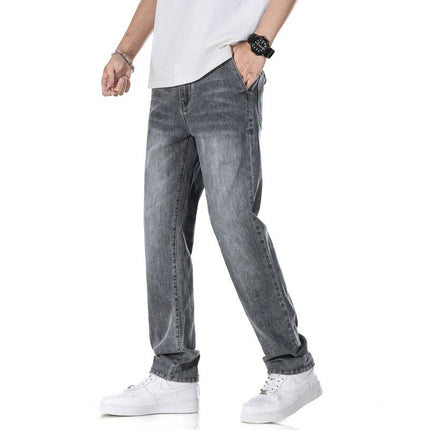 Thin Loose Light Business Straight Jeans — view 1