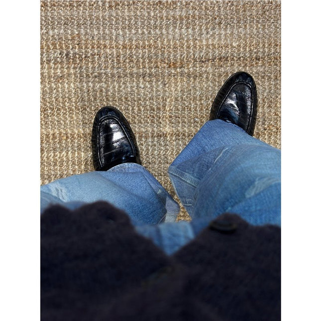 Pointed-toe Eel-pattern Leather Shoes — view 2