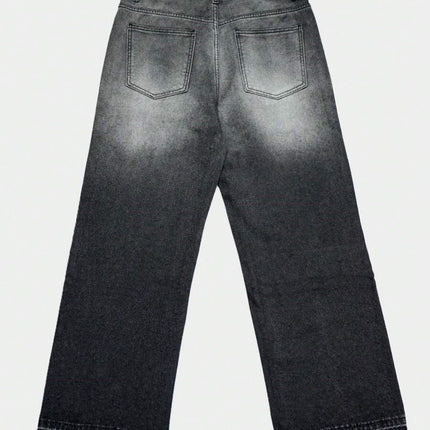 Men's American-style Studded Straight-leg Jeans — view 4