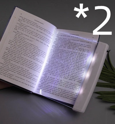 Dimmable LED Panel Book Reading Lamp Eye Protection Learning Book Lamp Acrylic Resin For Night Reading — White2pcs
