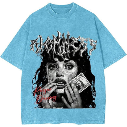 Men's Graphic Short Sleeves T-Shirt — Blue
