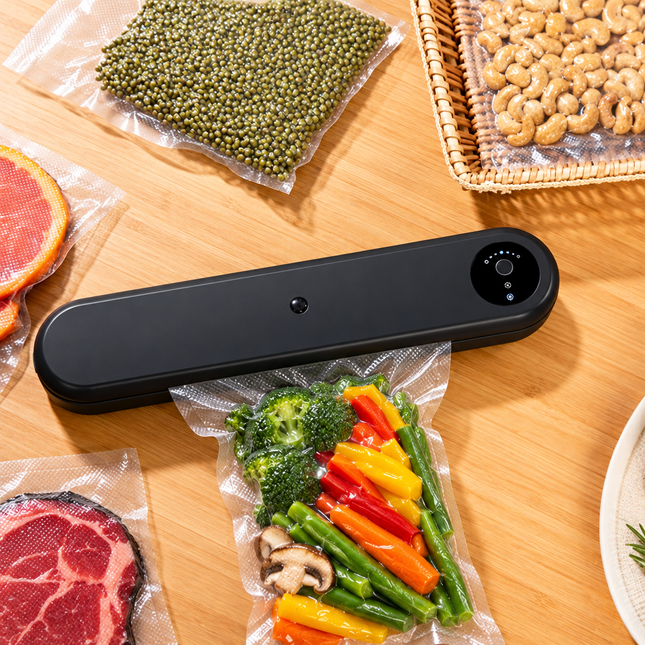Black vacuum sealer lifestyle
