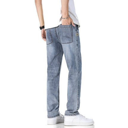 Thin Loose Light Business Straight Jeans — view 4