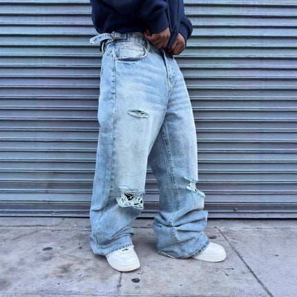 High-street American-style Ripped Jeans For Men — view 2