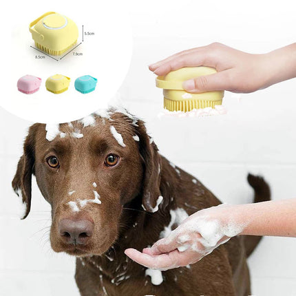 Silicone Dog Bath Massage Gloves Brush Pet Cat Bathroom Cleaning Tool Comb Brush For Dog Can Pour Shampoo Dog Grooming Supplies — view 8