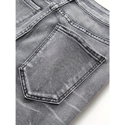 Men's Fashionable Gray Stretch Denim Jeans — view 2