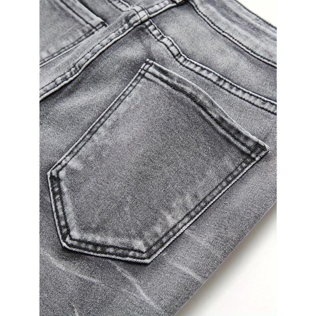 Men's Fashionable Gray Stretch Denim Jeans — view 2