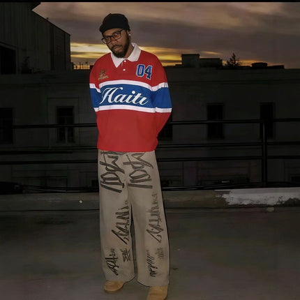 Mens Retro Embroidered Long-Sleeve T-Shirt — view 3