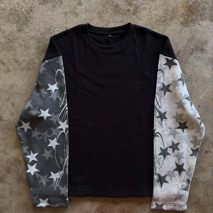 Mens Long-Sleeve Vintage T-Shirt — 3color
