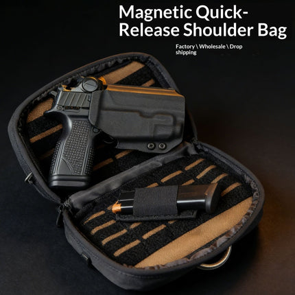Magnetic Quick Release Holster For Men Fast Release Crossbody Shoulder Bag In Oxford Cloth — view 1