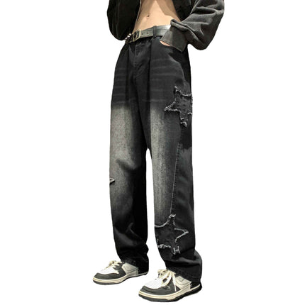 Mens Flared Loose High-Street Straight-Leg Pants — view 4