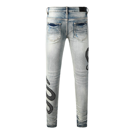 Street Fashion Wash Distressed Skinny Jeans — view 5