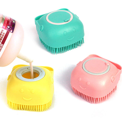 Silicone Dog Bath Massage Gloves Brush Pet Cat Bathroom Cleaning Tool Comb Brush For Dog Can Pour Shampoo Dog Grooming Supplies — view 3