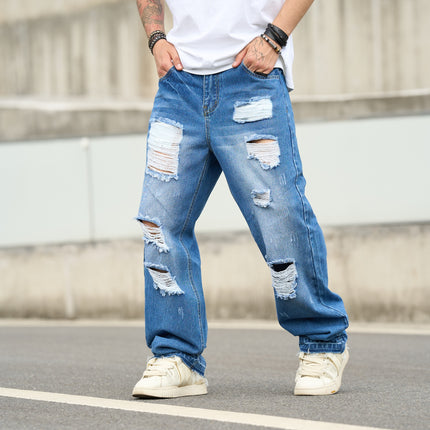 Loose-fit Stylish Versatile Casual Mens Jeans — view 2