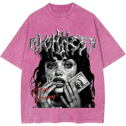 Men's Graphic Short Sleeves T-Shirt — Pink